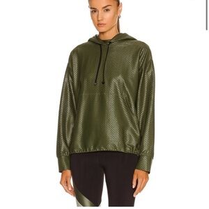 Koral Metallic Green Hooded Sweatshirt